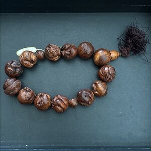 RARE Vintage Hand Carved Wooden Chinese Zodiac Animals